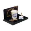 Picture of Cleaning Set with Bucket, Brush and Shovel - Blue Onion Gold Design